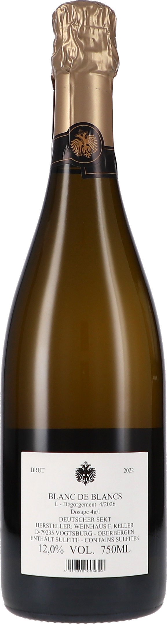 Sekt, Champagner, Flasche, Flaschenetikett, 750ml