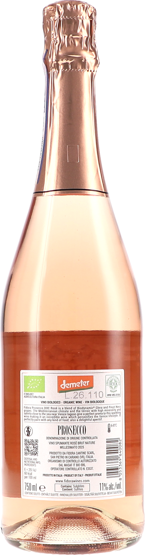 Prosecco, Rosé, Flasche, Wein, Schaumwein