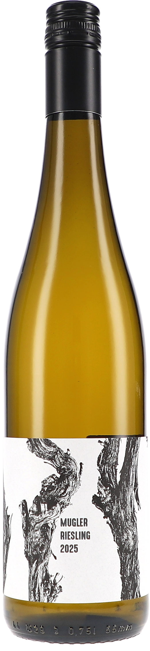 Mugler Riesling trocken Weißwein, Weinflasche, Riesling, Mugler, 2025