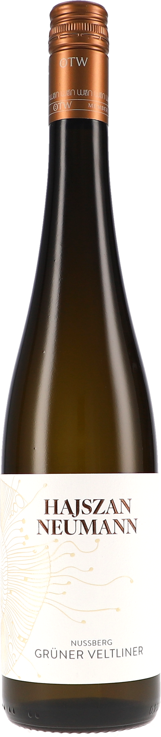white wine, Flasche, Kupferfarbener Korken, Grüner Veltliner, Nussberg