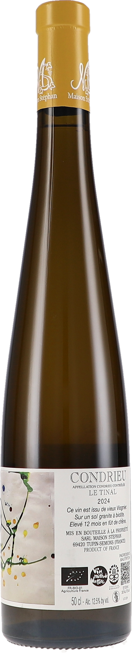 Condrieu "Le Tinal" AOC wein, weinflasche, bordeauxflasche, etikett, inhalt55