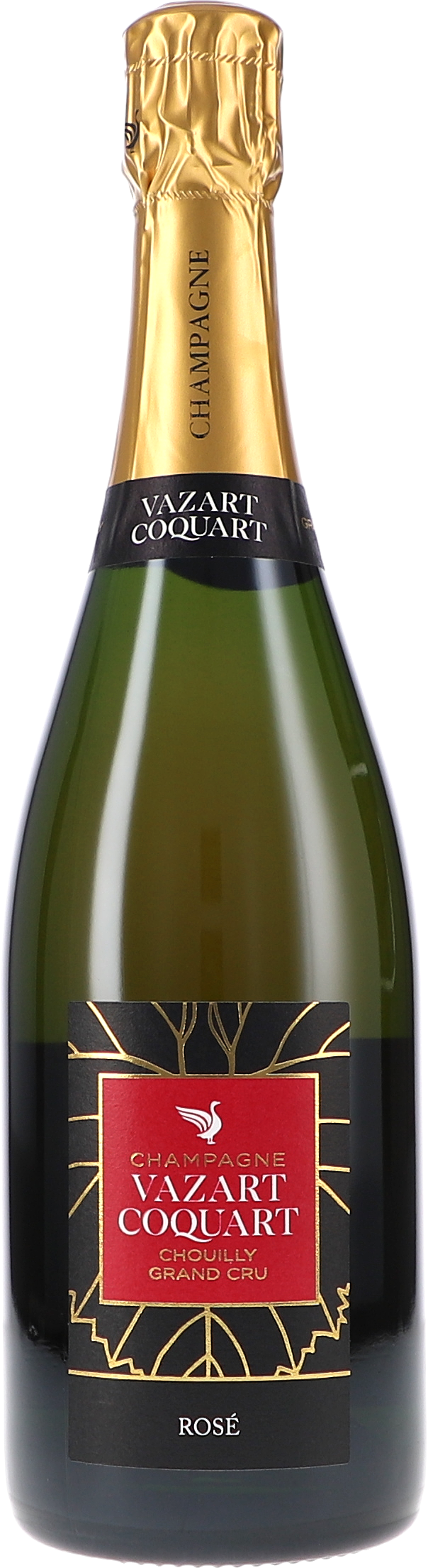 Rosé Brut, 2022+Res., Chouilly Grand Cru champagne, Sekt, Flasche, Rosé, Goldfolie