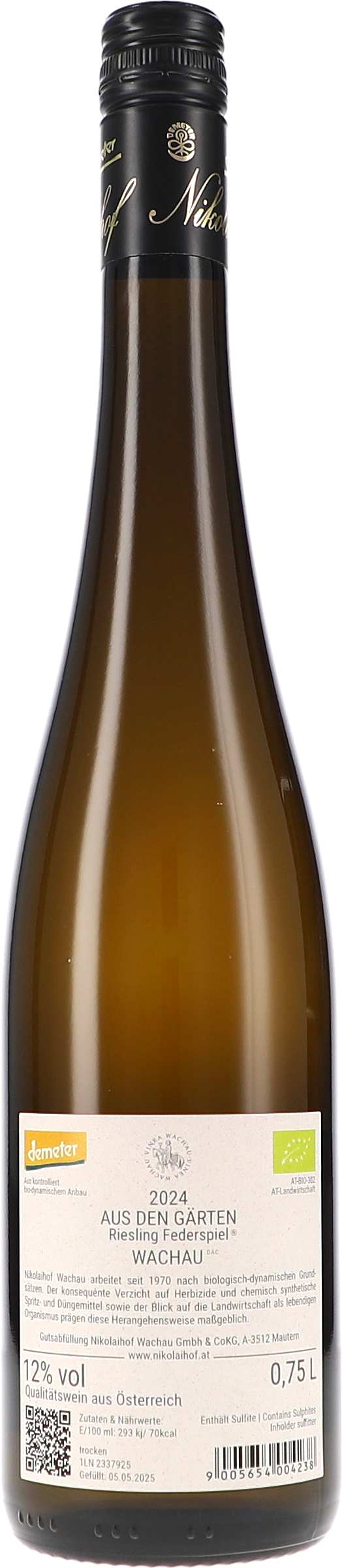 Aus den Gärten, Riesling Federspiel trocken