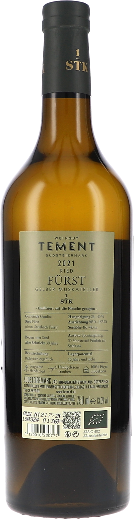 Gelber Muskateller Ried Fürst 1.STK Lage