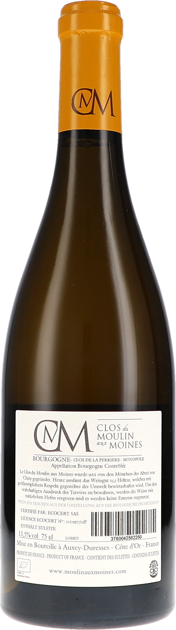 Bourgogne "Clos de la Perrière" Blanc, Monopole AOP