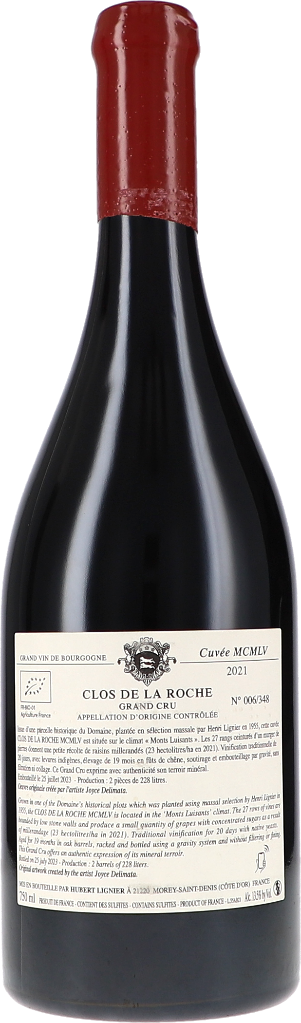 "Clos de la Roche" MCMLV Grand Cru AOC