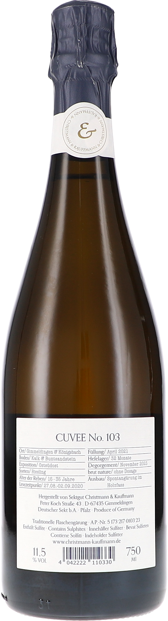 Cuvée No. 103, Sekt Brut Nature