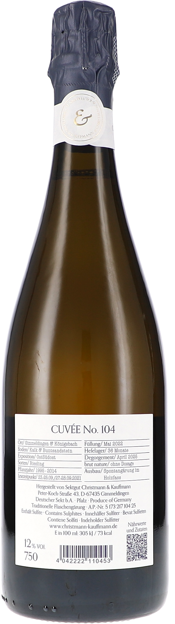 Cuvée No. 104, Sekt Brut Nature