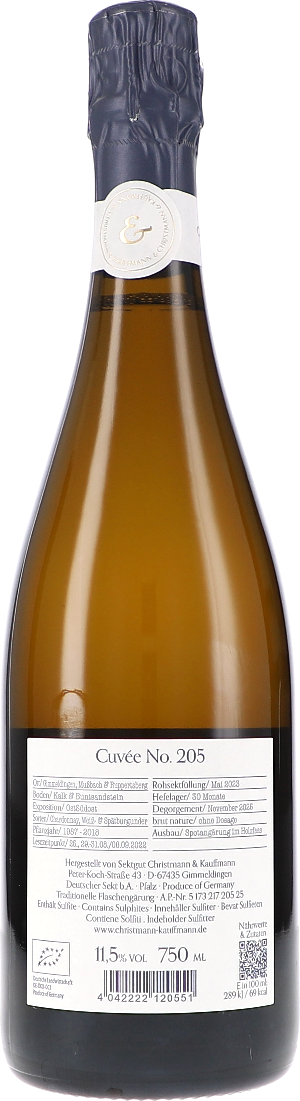 Cuvée No. 205, Sekt Brut Nature L22