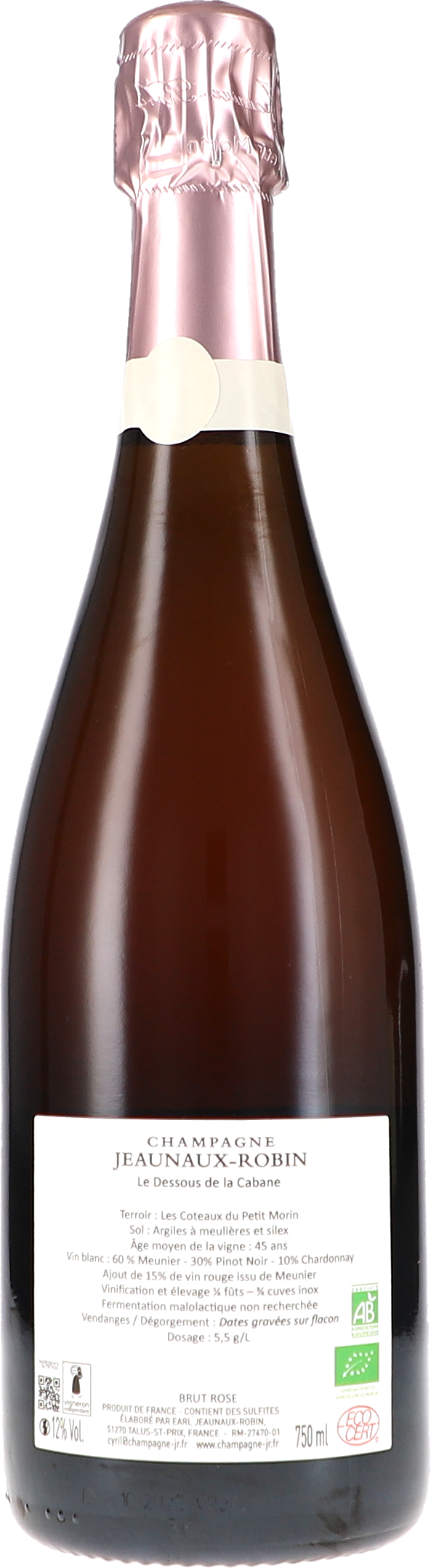 Le Dessous de la Cabane Brut Rosé V22/21