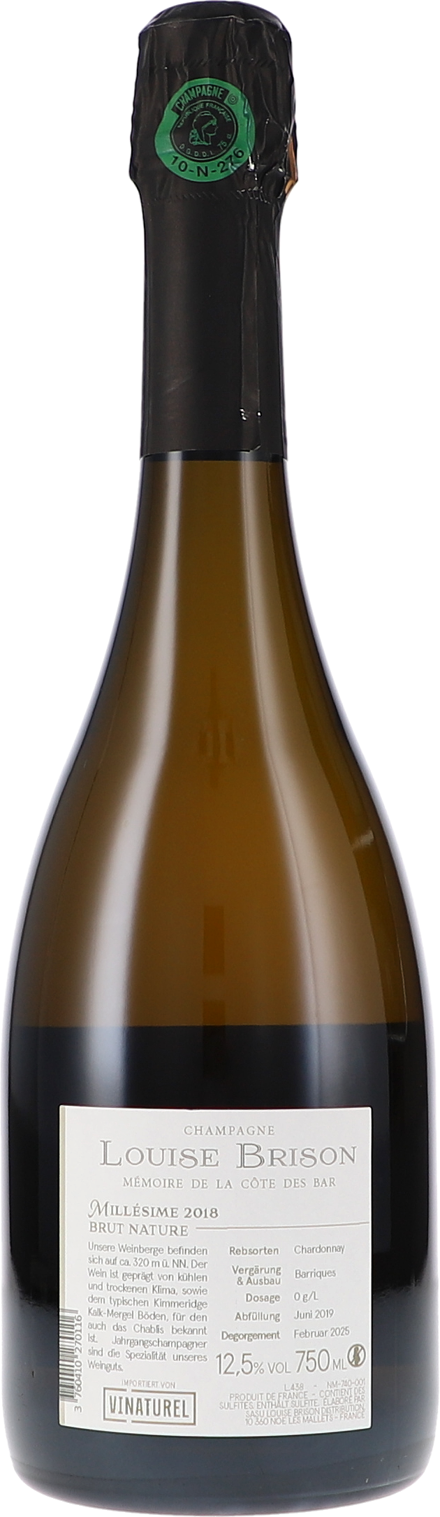 Chardonnay de la Côte des Bar, Brut Nature