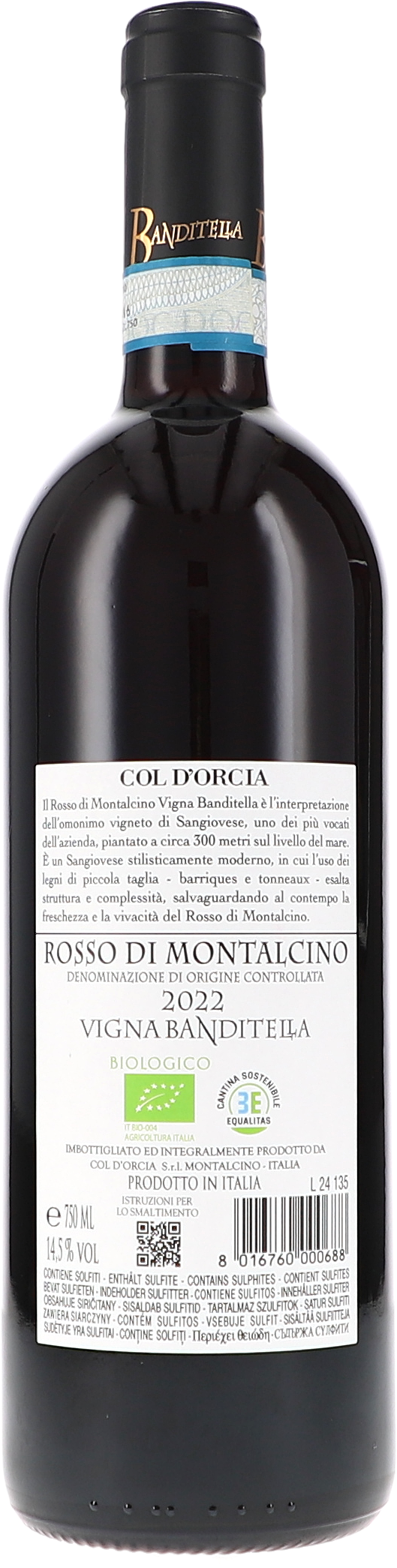 Vigna Banditella, Rosso di Montalcino DOC
