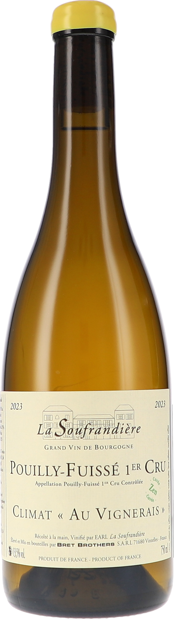 Pouilly-Fuissé Climat 1er Cru "Au Vignerais" Zen AOC Flasche, Alkohol, Bier, Getränk