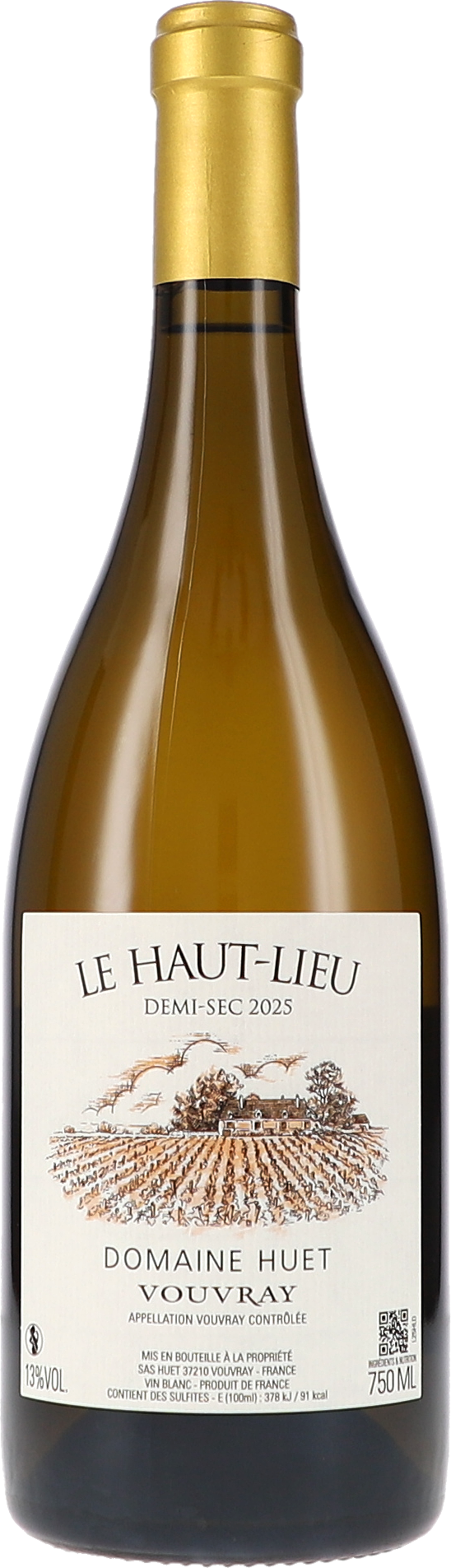 Le Haut-Lieu demi-sec Weinflasche, Weißwein, Vouvray, halbtrocken, goldene Kapsel