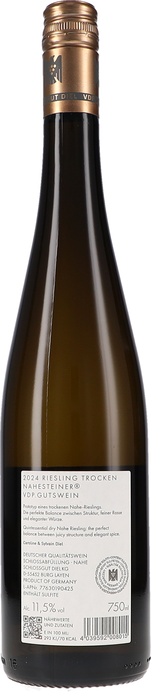 Riesling, Trocken, Weinflasche, 750ml, Nahestein-Nahe