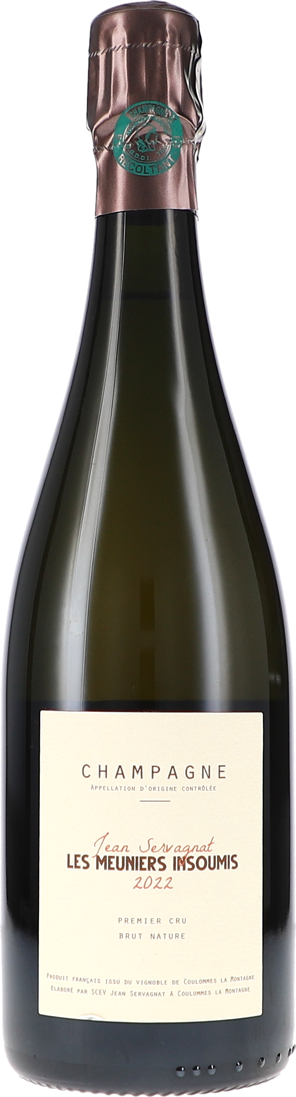 Les Meuniers Insoumis, Premier Cru Brut Nature champagne, Flasche, Schaumwein, Brut Nature, Cuvee besondere
