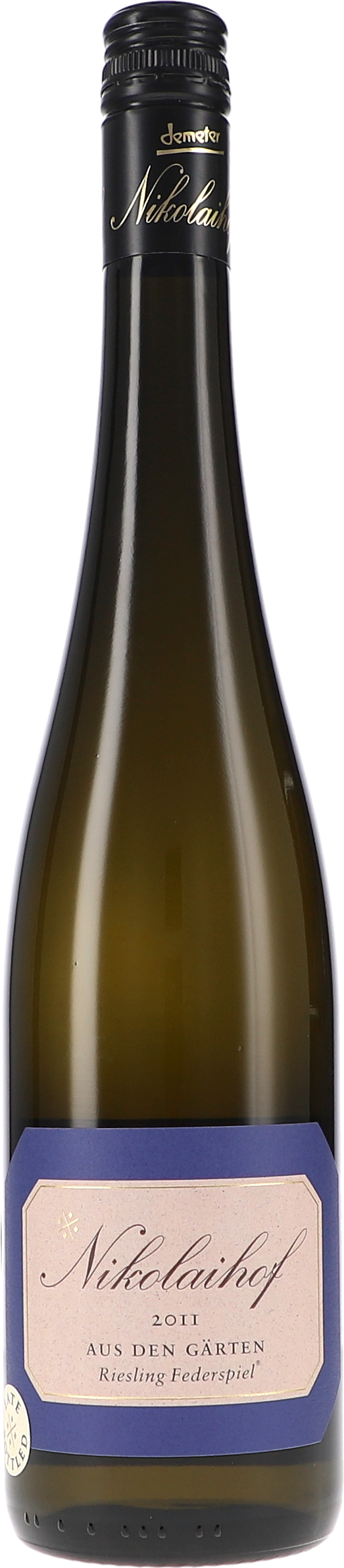 Weißwein, Riesling, Nikolaihof, Flasche, Etikett