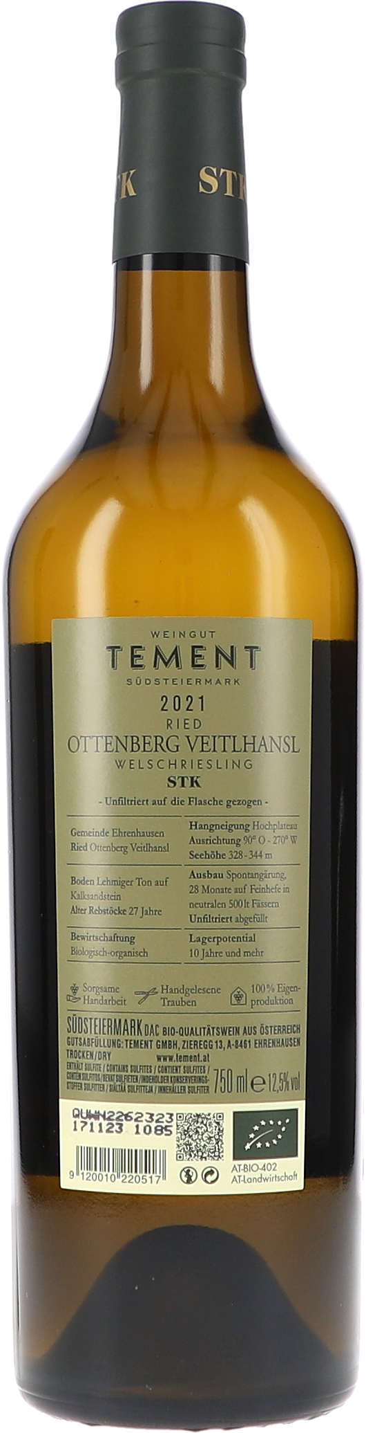 Weißwein, Riesling, Ott enberg Veithhansl, 750 ml, Glasflasche