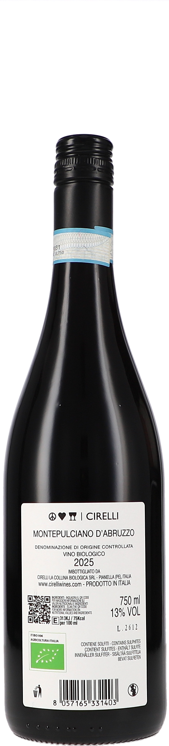 Wein, Rotwein, Biowein, 750ml, Etikett-Label