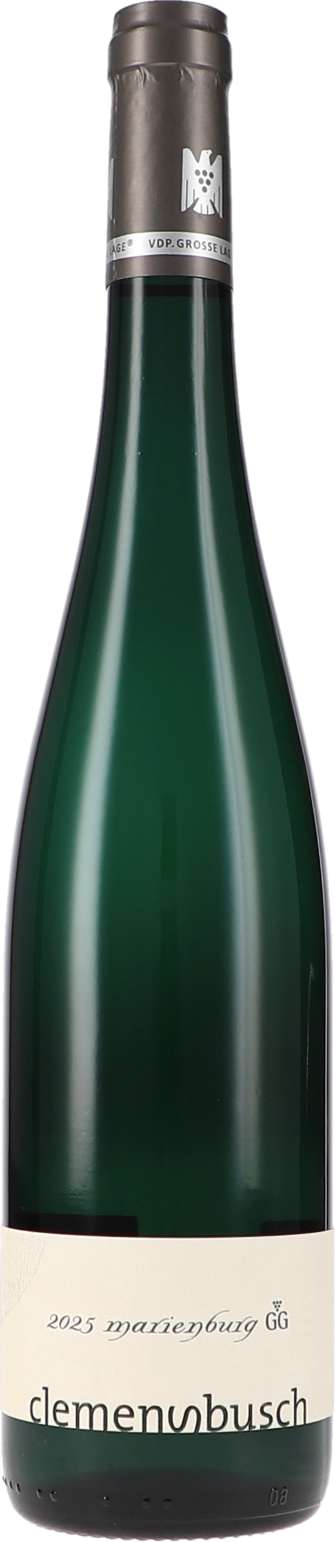 Weinflasche, grünes Glas, Weißwein, Riesling, Jahrgang 2025