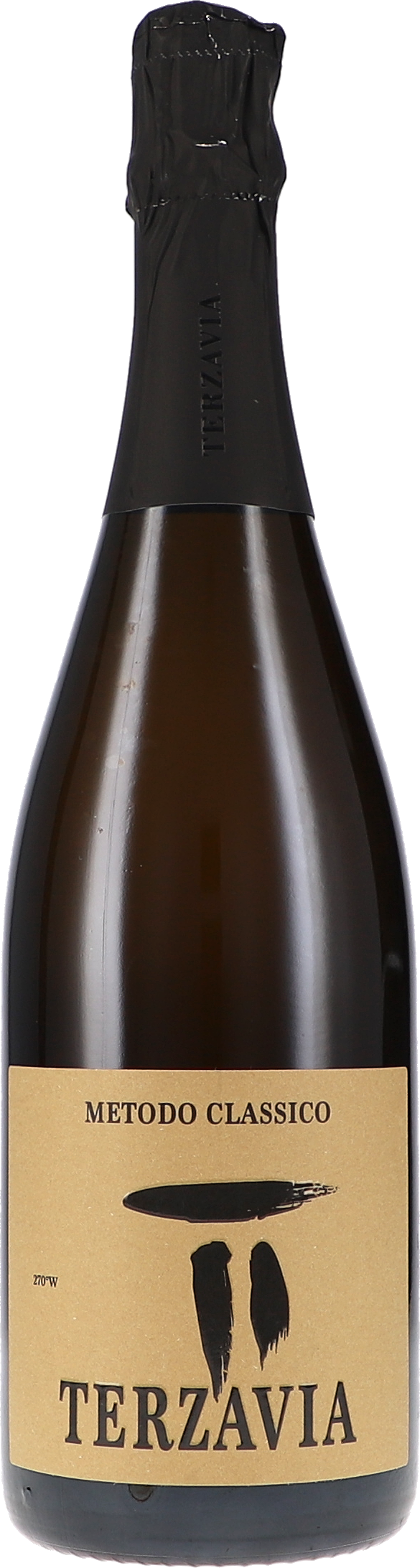 Metodo Classico "Terzavia" Brut Nature DOC Sekt, Flasche, Terzavia, Metodo Classico, Schwarz