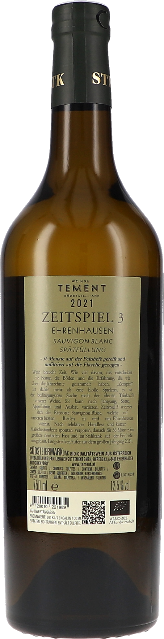 Weinflasche, Sauvignon Blanc, Weißwein, Glasflasche, 2021er Jahrgang