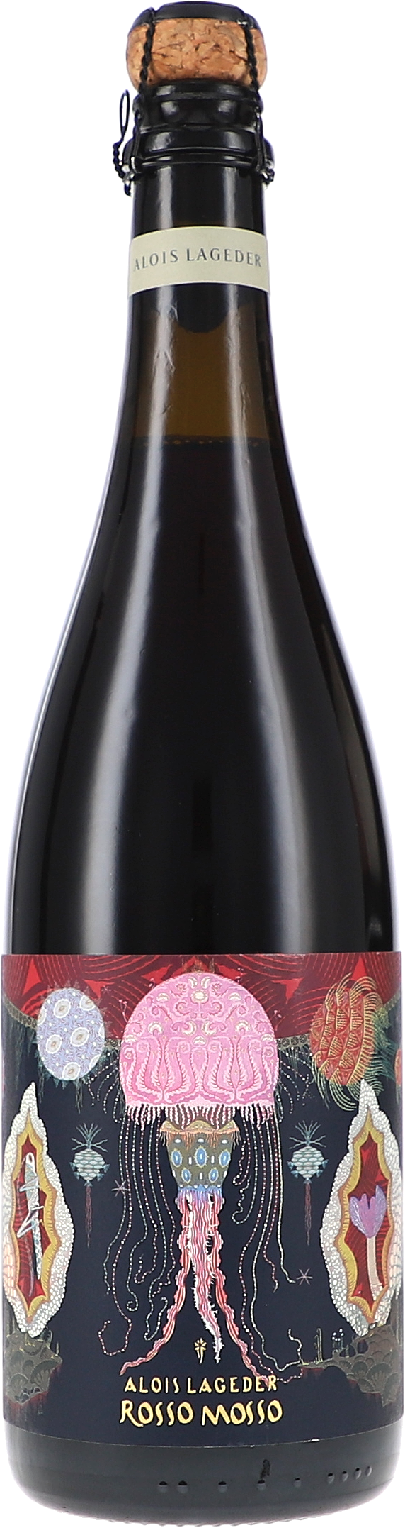 Sekt, Flasche, Korken, Etikett, Rosso Mosso