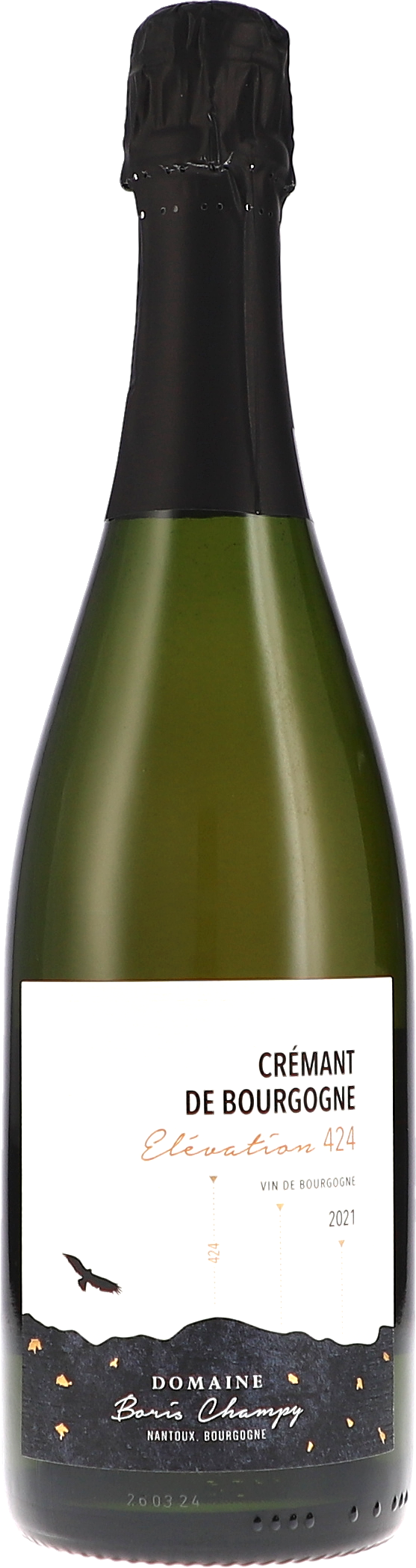 Elévation 424, Crémant de Bourgogne, Extra Brut AOP crémant, de burgogne, flasche, wein, champagne alternative