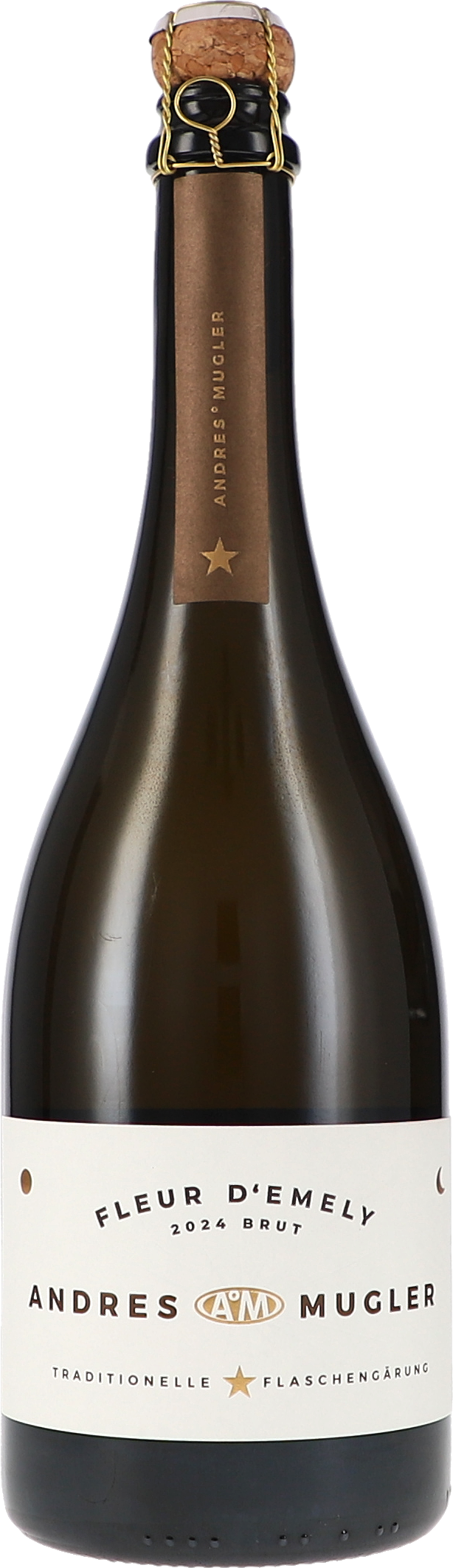 Sekt, Brut, Flaschengärung, Jahrgang 2024, Dunkle Glasflasche