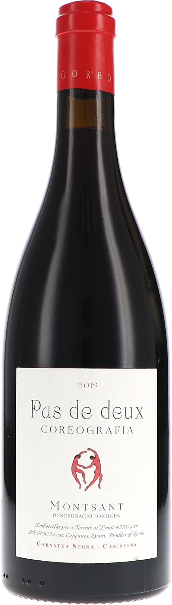 Pas de deux Wein, Rotwein, Korken, Etikett, Flasche