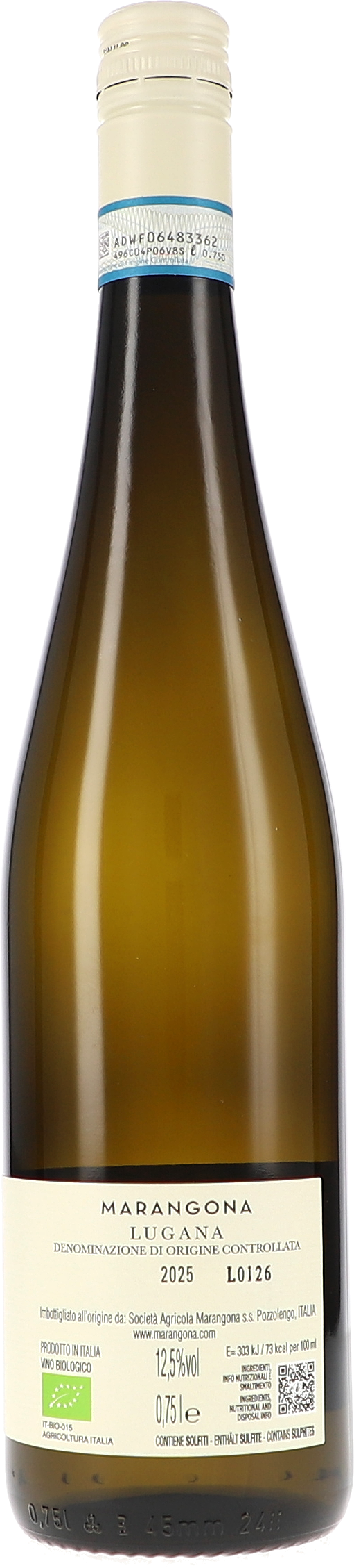 Weißwein, Flasche, Etikett, Sorte: Lugana, Jahr 2025