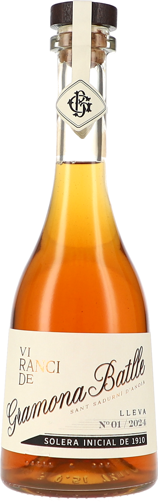 Vi Ranci de Gramona Batlle N°01/2024 Weinflasche, Bernsteinfarben, Glasflasche, Papieretikett, Likör