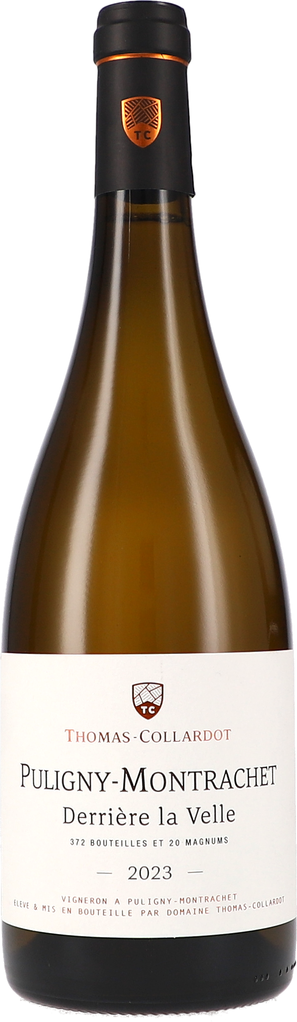 Puligny-Montrachet "Derrière La Velle" AOC Weißwein, Puligny-Montrachet, Flasche, Etikett, Weißwein