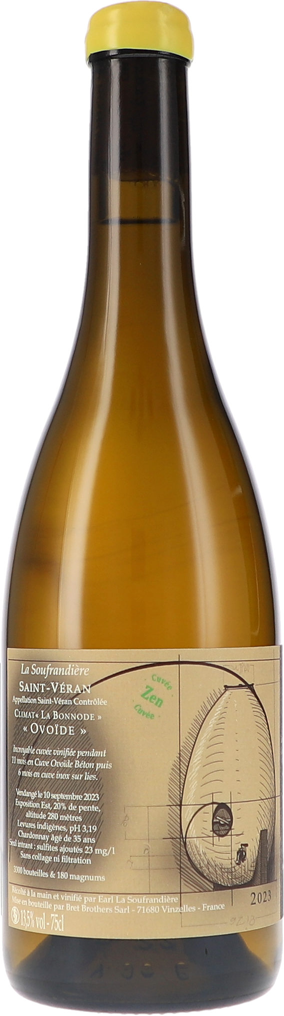 Saint-Véran Climate "La Bonnode" Ovoide Zen AOC Alkohol, Bier, Flasche, Bier-Flasche, Schnaps