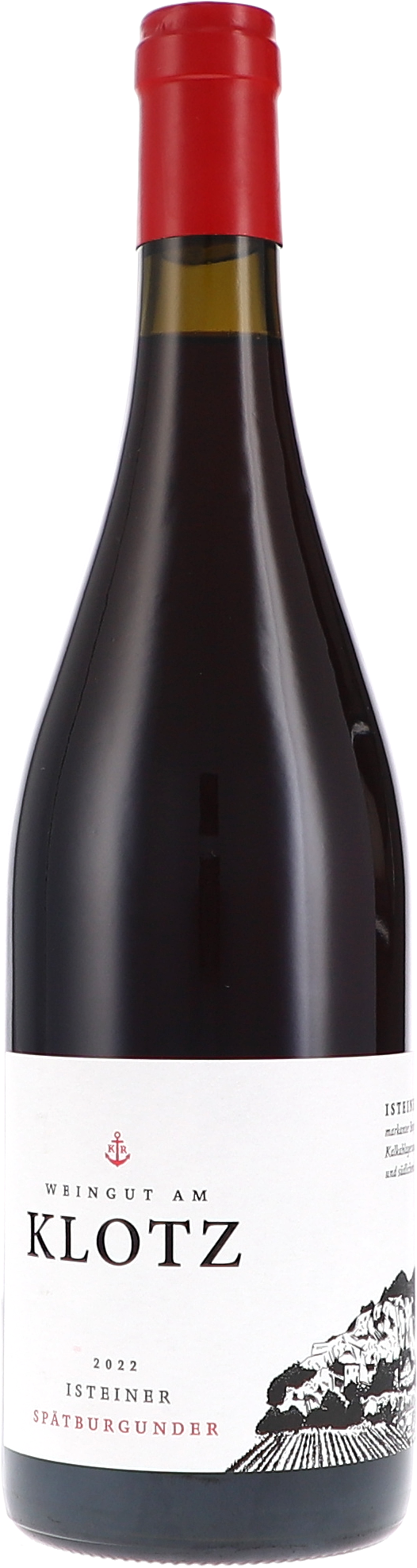 Wein, Rotwein, Flasche, Klotz, Isteiner Spätburgunder