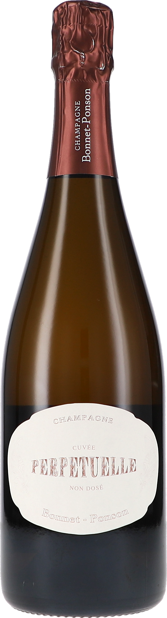 Cuvée perpétuelle, RP23AB, Non Dosé Premier Cru Champagner, Schaumwein, Glasflasche, Roséfarbene Folie, Etikett