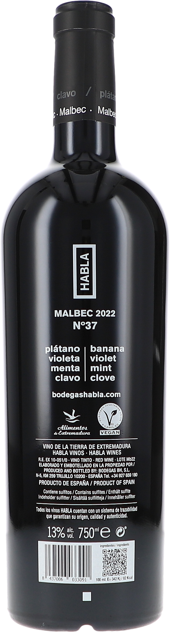 Rotwein, Malbec, Weinflasche, Jahrgang 2022, 750 ml