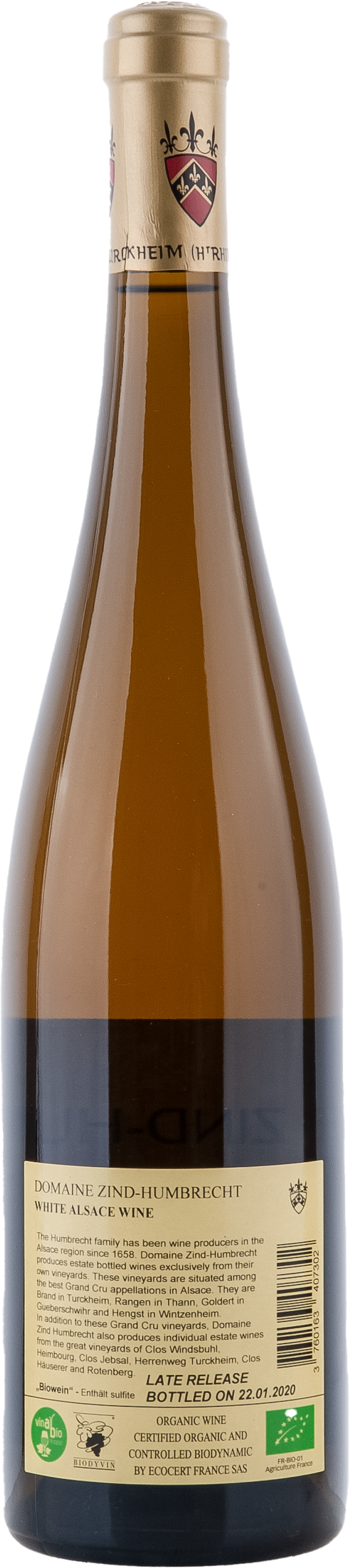 Riesling Roche Calcaire, late release