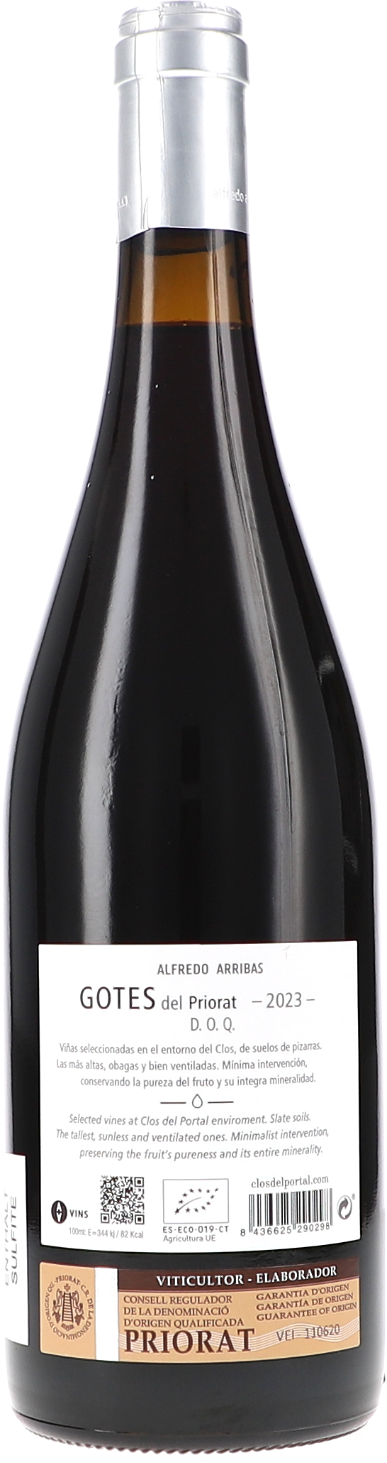 Rotwein, Priorat, Flasche 750ml, Etikett, Spanischer Wein