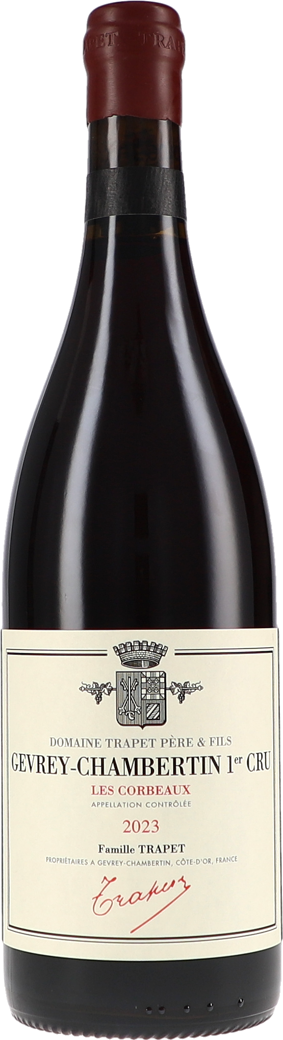 wein, rotwein, glasflasche, gedeckter etikett, cru 1er