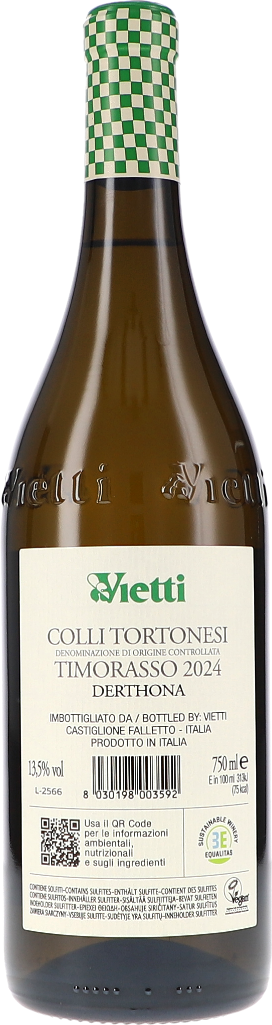 wein, timorasso, colli tortonesi, 75 cl, glasig/transparent flasche