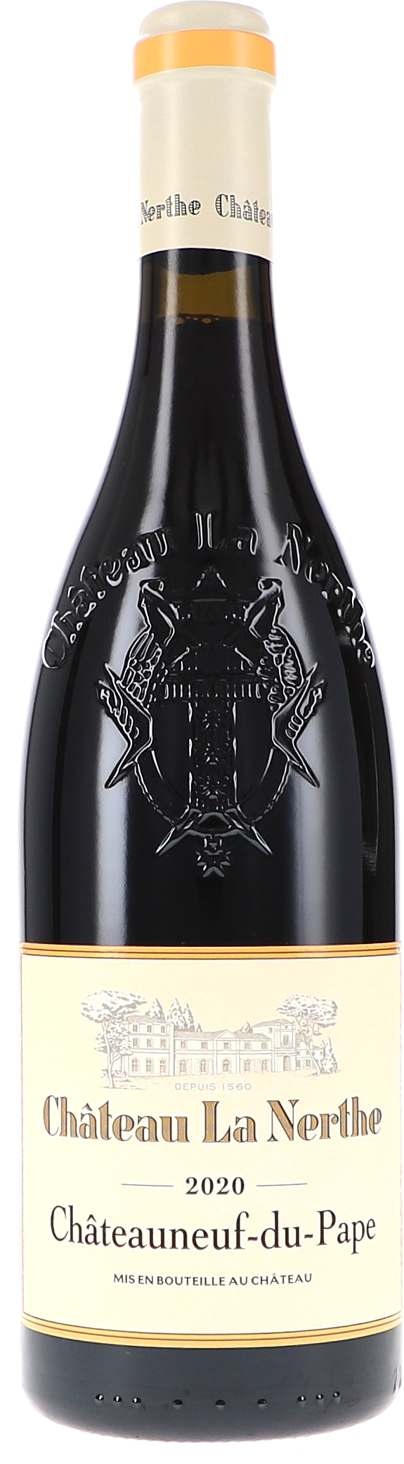 Châteauneuf-du-Pape Rouge AOC wein, flasche, rotwein, château, etikett