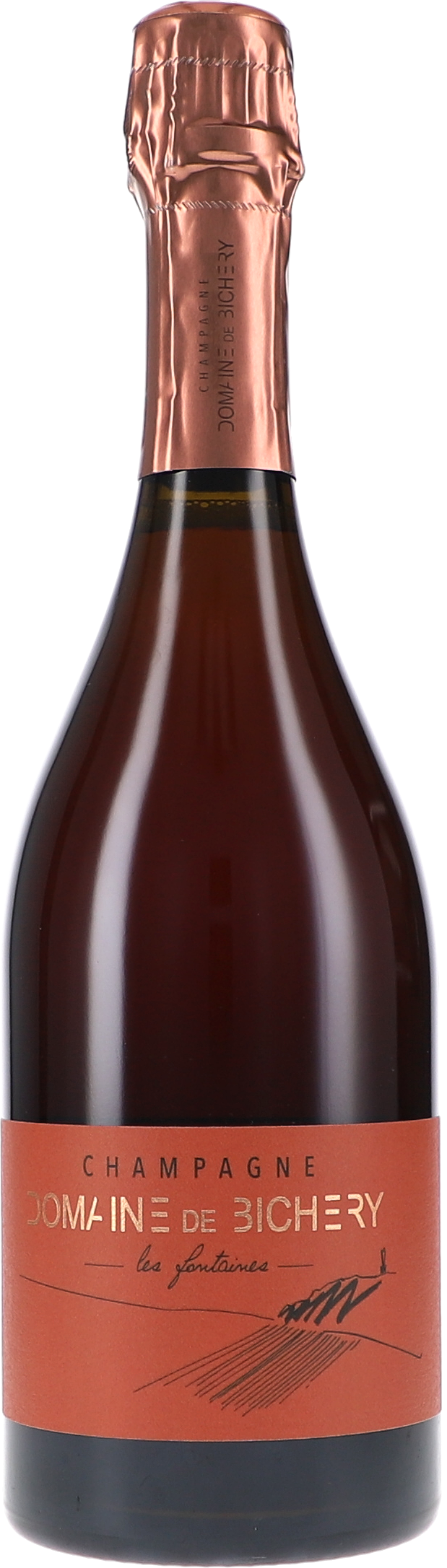 Les Fontaines, Rosé Brut Nature Champagne, Rosé, Flasche, Sekt, Blush