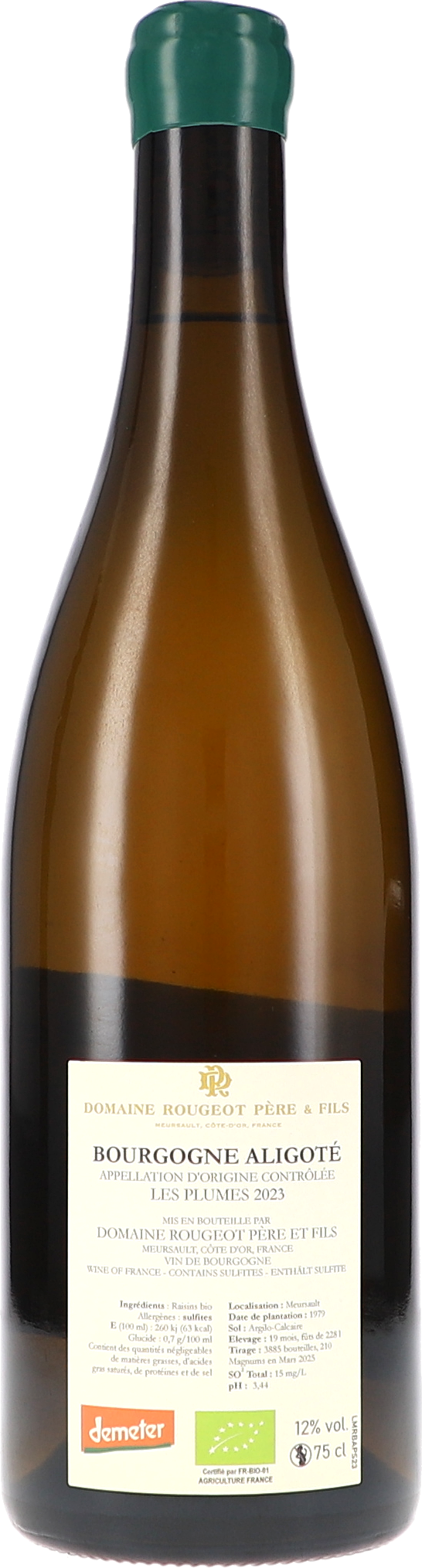 Flasche, Wein, grüner Korken?, Etikett, Bourgogne