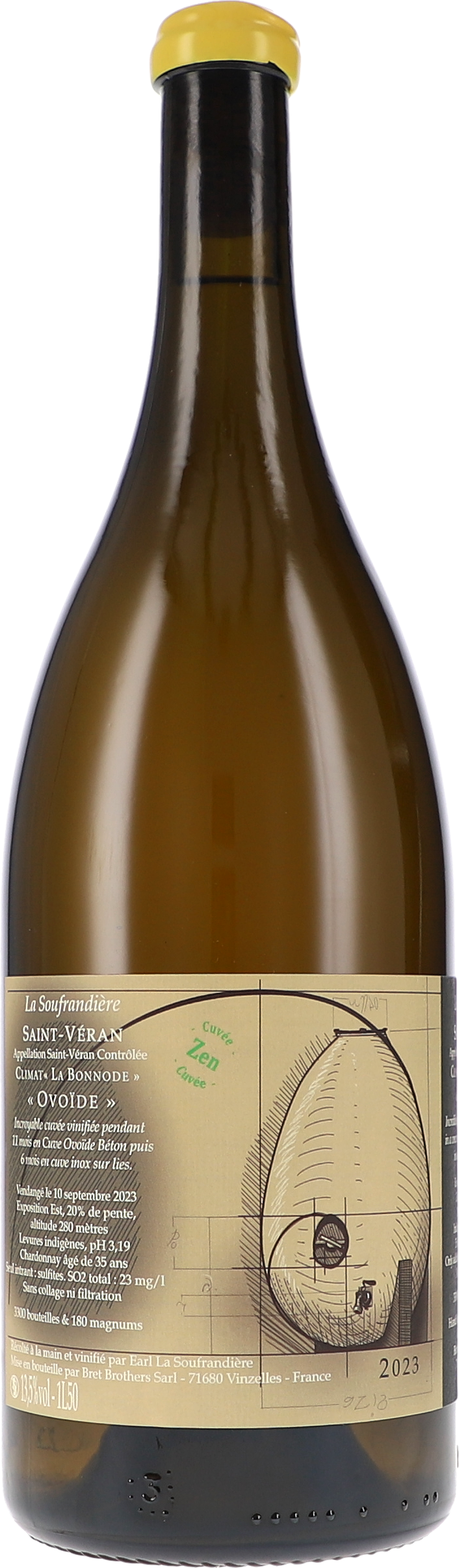 Saint-Véran Climate "La Bonnode" Ovoide Zen AOC Flasche, Alkohol, Bier, Getränk, Weinflasche