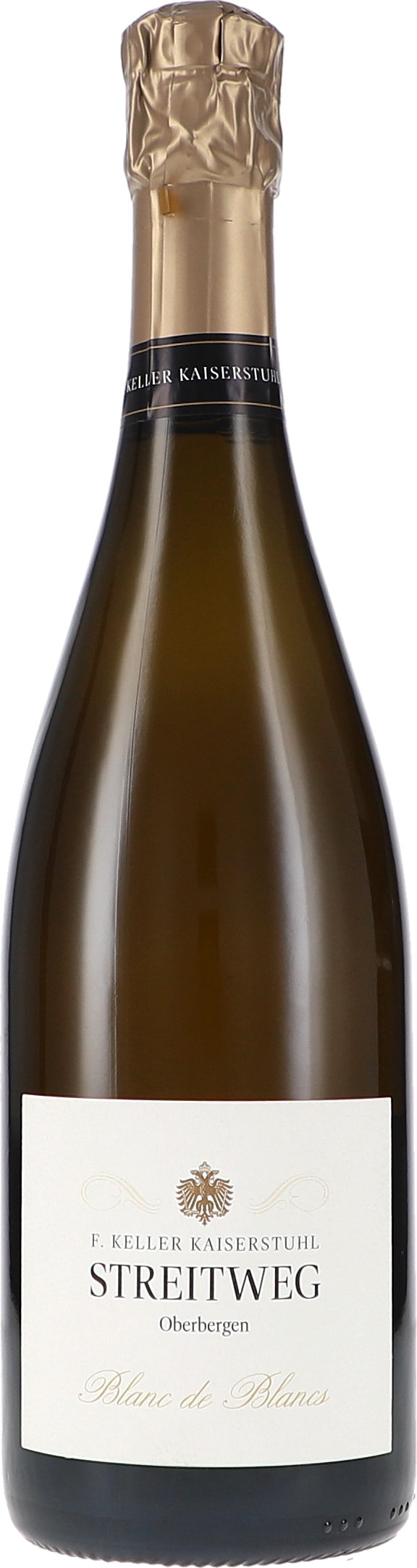 Schaumwein, Blanc de Blancs, Weißwein, Grüne Flasche, Cremefarbenes Etikett