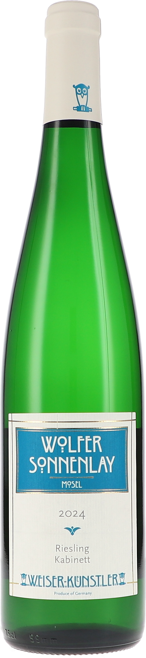 "Wolfer Sonnenlay" Riesling Kabinett Flasche, Alkohol, Getränk, Bier, Schnaps