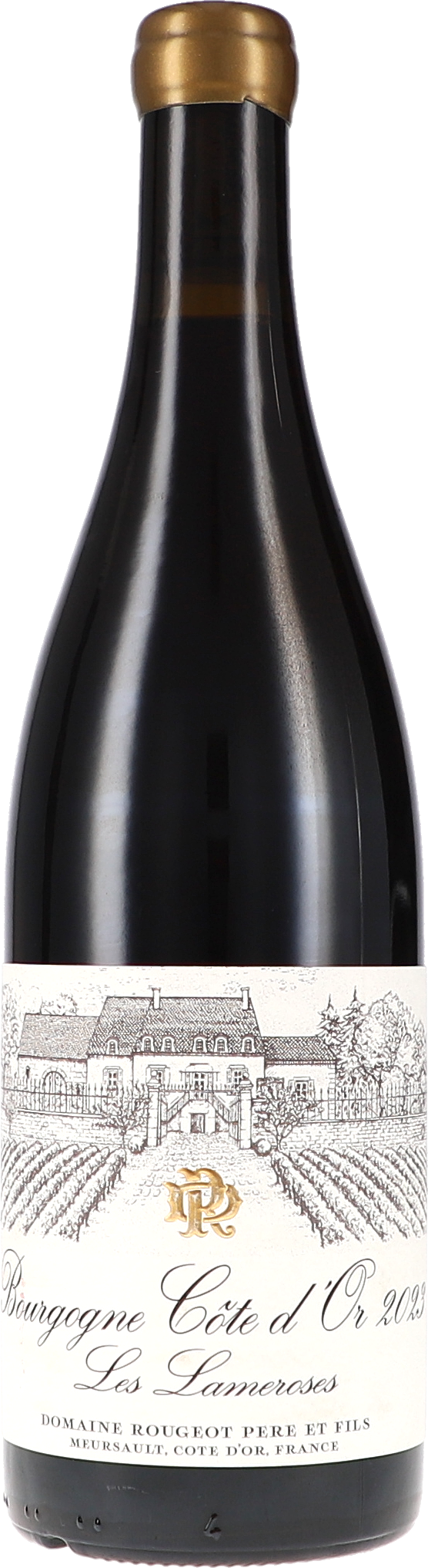 Bourgogne Côte d'Or "Les Lameroses" AOC red wine, flasche, Korken, Etikett, Frankreich