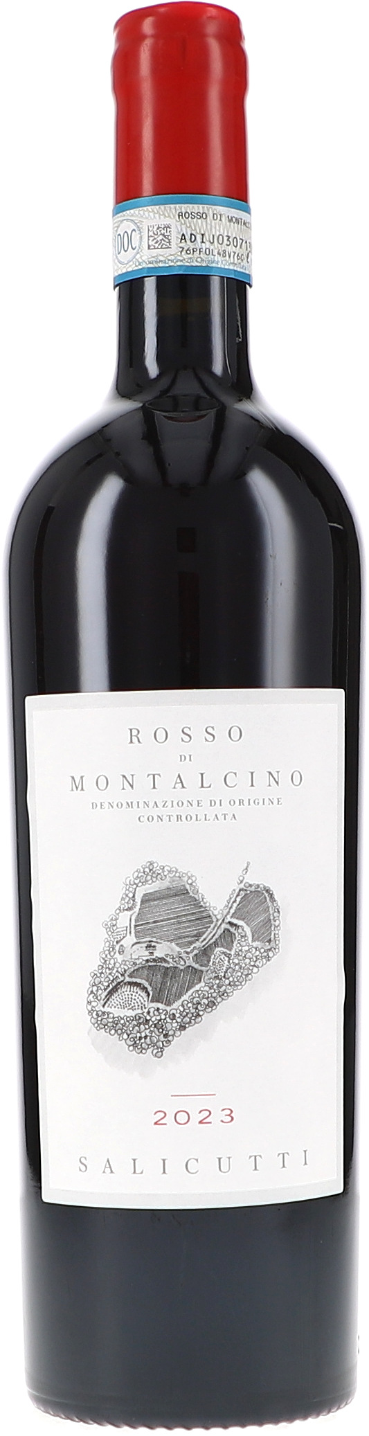 Rosso di Montalcino DOC red-cap, wein, flasche, rotwein, etikett-italienisch