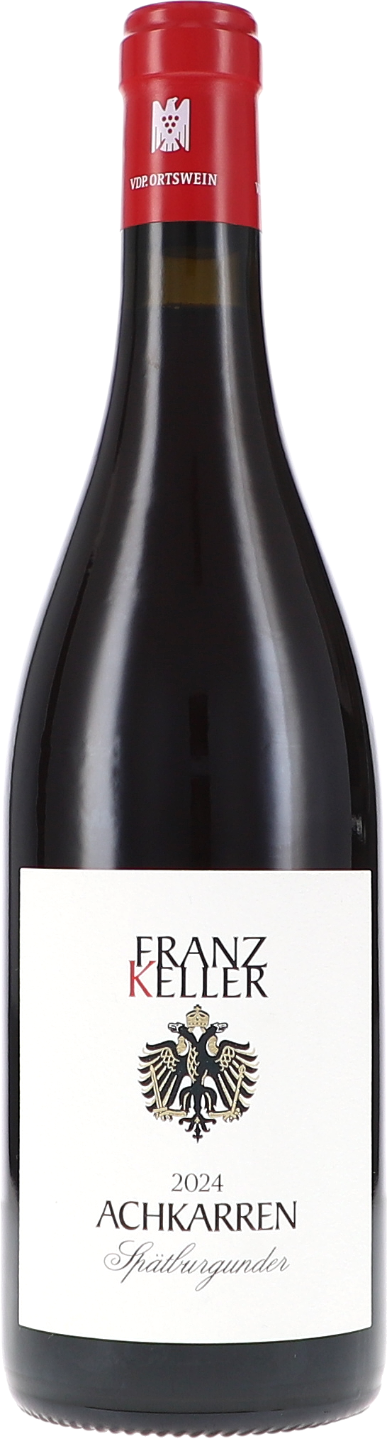 Rotwein, Spätburgunder, Weinflasche, Jahrgang 2024, Rote Kapsel